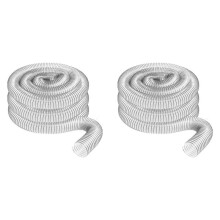 2Stück 2 Zoll Außendurchmesser, 50 mm, Transparenter PVC-Staubsammelschlauch Zur Verwendung mit Staubsammlern mit Anschlüssen. Ideal für