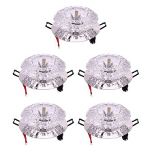 5X Aisle Flush LED Ceiling Lamp Living Room Crystal Corridor Aisle Lights LED Ceiling Lights Warm White 3W