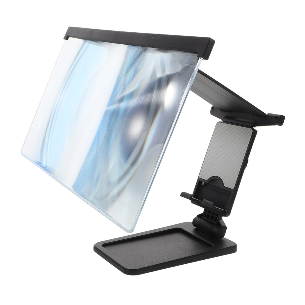 Phone Screen Magnifier With Foldable Mobile Stand For Movies Videos Gaming Viewing, Black 9092120082807