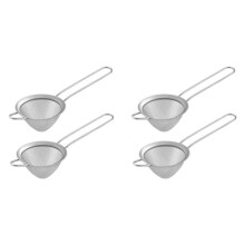 4Pcs Stainless Steel Tea Strainer Small Conical Cone Mesh Strainer for Cocktails Coffee Juice Tea, Silver