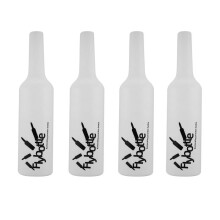 4X White Flair Bartender Bartending Practice Silicone Bar Pub Bottle Wine Cocktail Shaker