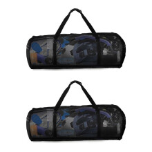 2X Netztasche für Tauchausrüstung, Faltbare Netz-Strandtasche zum Schnorcheln, Speerfischen, Schwimmen, Reisen, Fitnessstudio