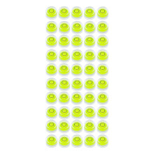 50Pcs Bubble Spirit Level 10X6mm Circular Bullseye Bubble Levels for Leveling Tripod Telescope 10X6mm, Non-Adhesive
