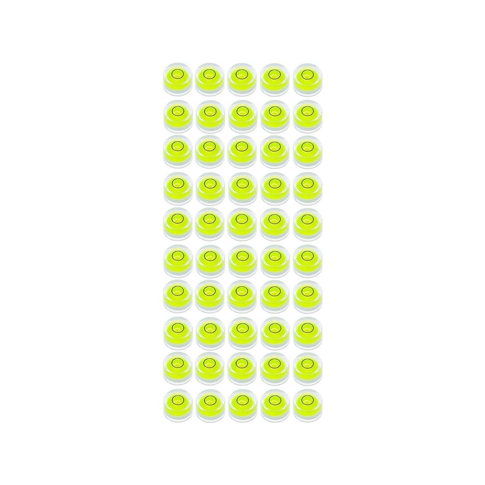 50Pcs Bubble Spirit Level 10X6mm Circular Bullseye Bubble Levels For Leveling Tripod Telescope 10X6mm, Non-Adhesive 6033706957501