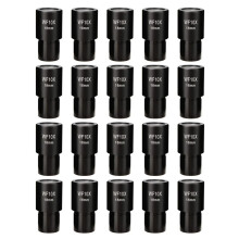 20pcs 10X Microscope Eyepiece Wide Angle Optical Lenses Adapter Field 18mm Professional Ocular Lens Standard