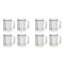 8 Pcs  Beer Mugs for Freezer Double Wall Gel Frosty Freezer Mugs Beer Ice Mugs for Freezer Drinking Freezer Cups