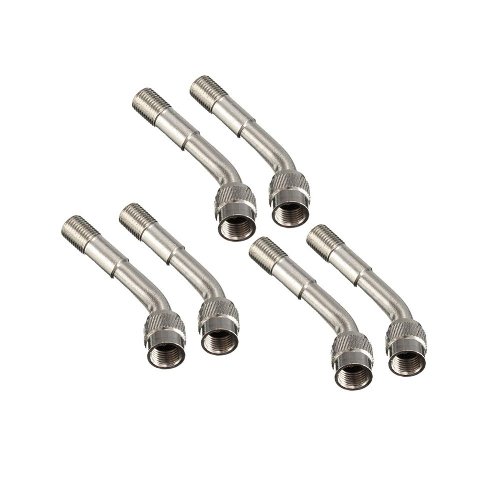 6Pcs Tyre Valve Extension Adaptor Motorcycle Car Tire Stem Extender 135 Degree 4714183008383