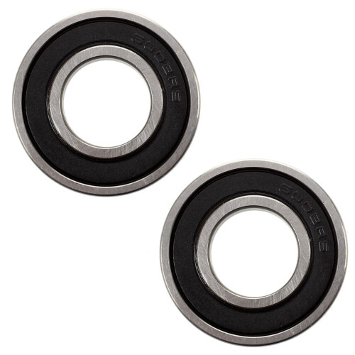2X 15mm x 32mm x 9mm Width Single Row Deep  Sealed Radial  Bearing 6002RS