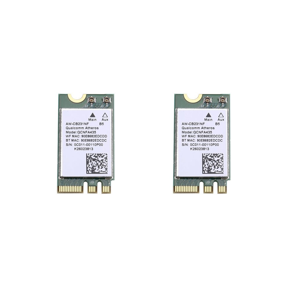 2X Qca9377 Qcnfa435 Wireless Card Bluetooth4.1 Wifi Card 433Mbps 802.11Ac 2.4G/5Ghz Ngff Network Adapter For Win 7/8/10 6032428046463