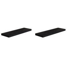 2X Zwevende Planken voor aan de Muur, 16 Inch Houten Wandplank voor Kamerdecoratie/Opslag/Display, voor Slaapkamer, Badkamer, Woonkamer, Keuken, B
