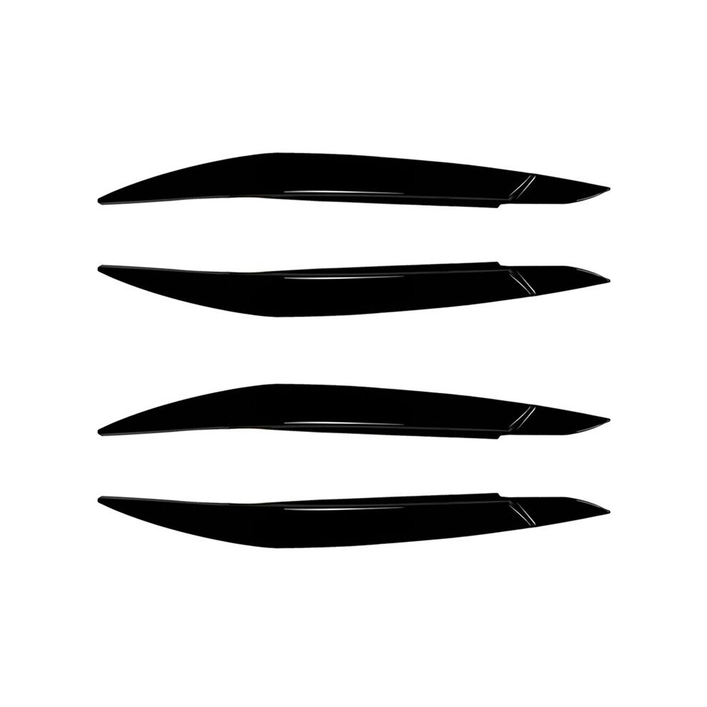 4X Car Headlight Lamp Eyebrows Cover Trim For X6 E71 2008-2014 Car Headlight Eyelids Lids Gloss Black 6032868059054