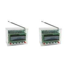 2X FM-Radio Elektronische Kit Productie Lassen RDA5807 Verstelbare Frequentie 87-108MHZ met LCD-Display LED-Licht voor Doe-Het-Zelf