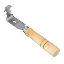 Beehive Frame Grip and Scraper Tool, Wooden Handle, Stainless Steel MultiFunction Hive Cleaner