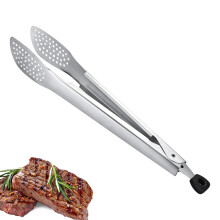 14 Inch Stainless Steel Grill Tongs with Anti Slip Silicone Tips for BBQ Grilling Cooking