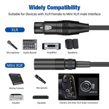 Cable de Audio XLR Macho A Hembra para Auriculares, Cámara de Cine 4K, Conector -XLR.