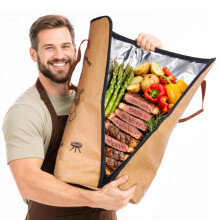 BBQ Brisket Resting Blanket, 5Layer Insulated Meat Resting Bag for Turkey Pork Ribs, Brown