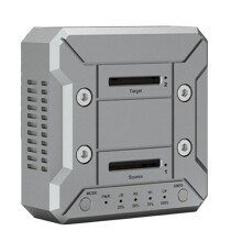 Dual Bay M.2 NVMe/NVMe SSD Hard Disk RAID10 Docking Station Offline Clone M.2 SSD Duplicator Fan Cooling Array EU Plug