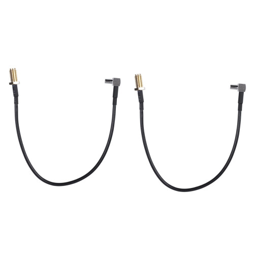 2X SMA hembra Jack a TS9 macho Antena cable coaxial pigtail de angulo recto