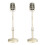 2X Modello di Supporto per Microfono da Tavolo Vintage con Altezza Regolabile, Supporto per Microfono nel Stile Retrò Classico Supporto per Microfono 1