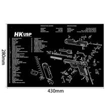 (default) AR15 AK47 Cleaning Mat for Glock 1911 SIG P320 CZ75