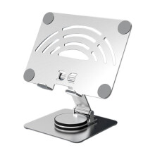 360 Rotating Tablet Stand Aluminum Alloy Carbon Steel Desktop Tablet Stand for Tablet Phone Stand Within 12.9 Inches A