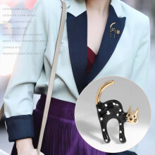 (A) Cute Cat Brooch Pin for Clothing & Hats