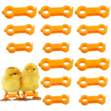 15PCS Baby Chick Leg Bands Adjustable Poultry Hobbles for Splayed Legs Yellow MultiSize Reusable