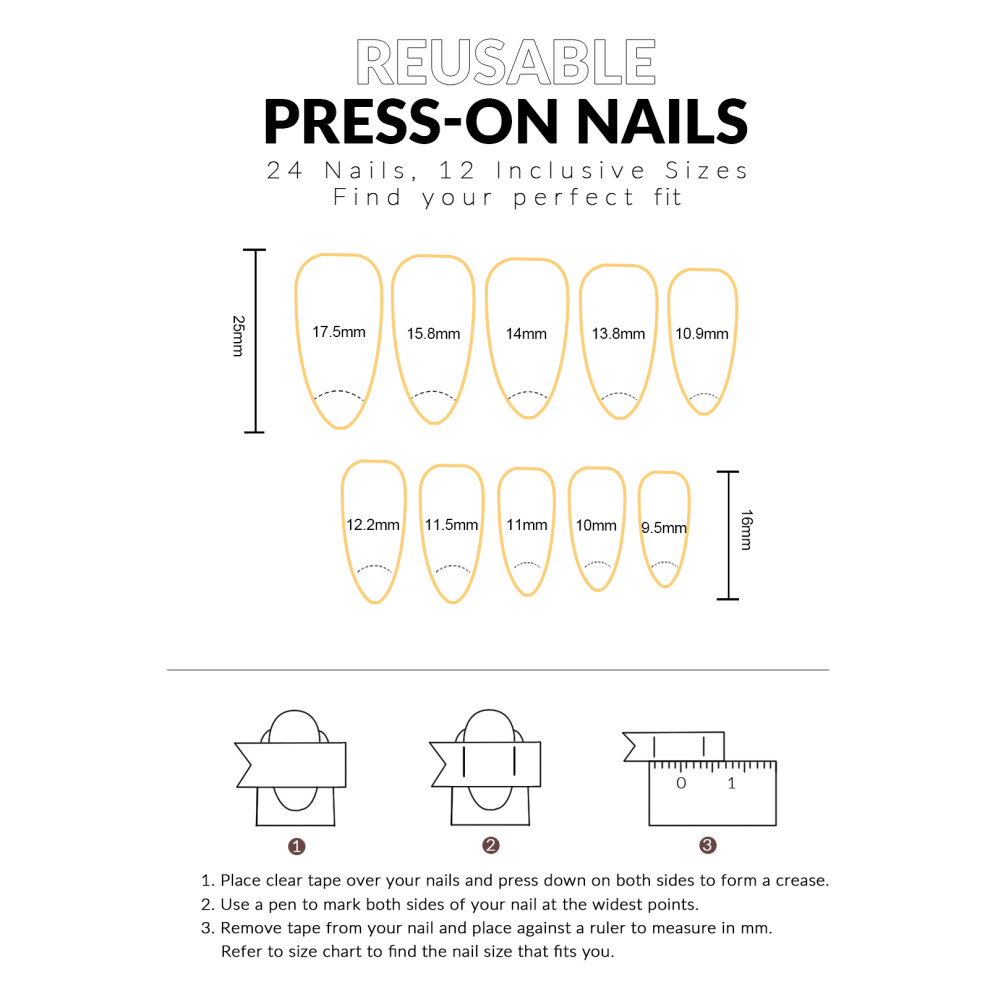 Roc-Electron 24Pcs Halloween Fake Nails - Durable & Stylish