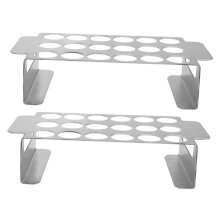 BBQ Chicken Drumstick Rack with 18Hole Jalapeno Pepper Holder Stainless Steel for Outdoor Grilling
