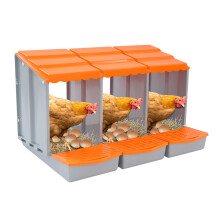 Chicken Nesting Box 3 Hole Wall Mount Egg Laying Box for Chickens with Weatherproof Ventilated Design