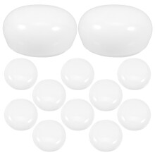 12Pcs White Plastic LED Lamp Shade Covers - Round Bulb Diffuser Parts