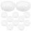 12Pcs White Plastic LED Lamp Shade Covers - Round Bulb Diffuser Parts 1