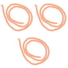 3Strands Orange Polymer Clay Beads Unbreakable Jewelry Making Supplies