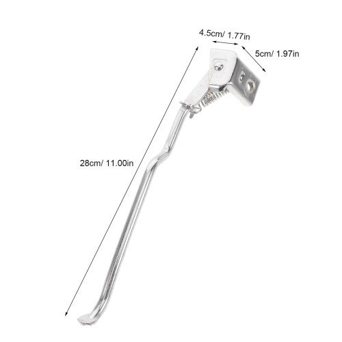 1Metal 2-Stroke Kickstand Silver Side Stand with Spring 1