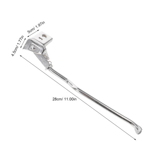 1Metal 2-Stroke Kickstand Silver Side Stand with Spring 2