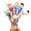 (Black) 6pcs Velvet Finger Puppet Set for Kids 7