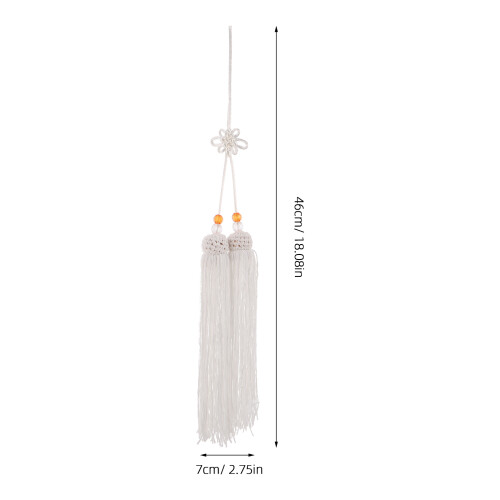White Drama Sword Tassel Silk Martial Arts Practice Accessory 1