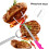 BBQ Fork Set 8pcs Adjustable Dual Prong Meat Carving Fork with Long Handle for Camping Grill 5