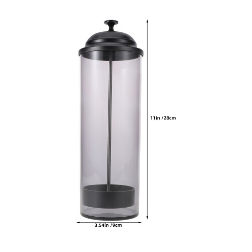 2Pcs Plastic Straw Dispenser for Home Kitchen, Gray Countertop Storage 1