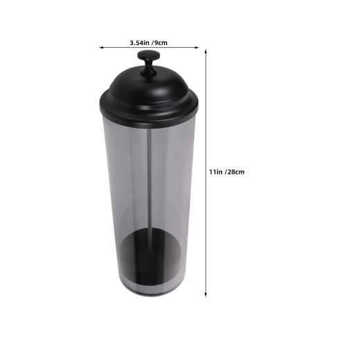 2Pcs Plastic Straw Dispenser for Home Kitchen, Gray Countertop Storage 2