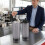 2Pcs Plastic Straw Dispenser for Home Kitchen, Gray Countertop Storage 5