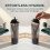 2Pcs Plastic Straw Dispenser for Home Kitchen, Gray Countertop Storage 7