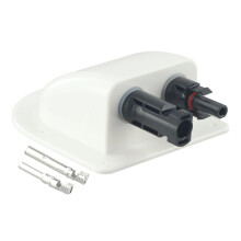 Solar Roof FeedThrough Weatherproof PV Connection Box with Double Cable Entry Waterproof Junction Box for Motorhome RV Camper Boats Caravan Roofs