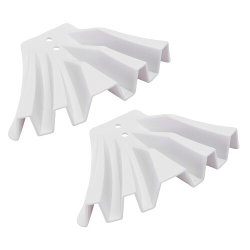 2Pcs Gutter Downspout Extension Rainwater Diverter for Outdoor Drainage System White Plastic 2