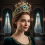 (C) Baroque Red Crystal Bridal Crown 6