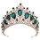 (C) Baroque Red Crystal Bridal Crown 8