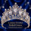 (B) Baroque Red Crystal Bridal Crown 2