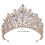 (B) Baroque Red Crystal Bridal Crown 3
