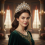 (B) Baroque Red Crystal Bridal Crown 5