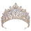 (B) Baroque Red Crystal Bridal Crown 8